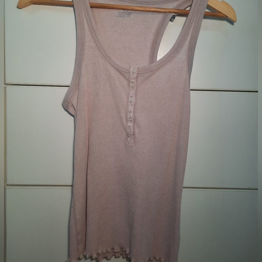 Women's Ribbed Tank Top - Light Pink